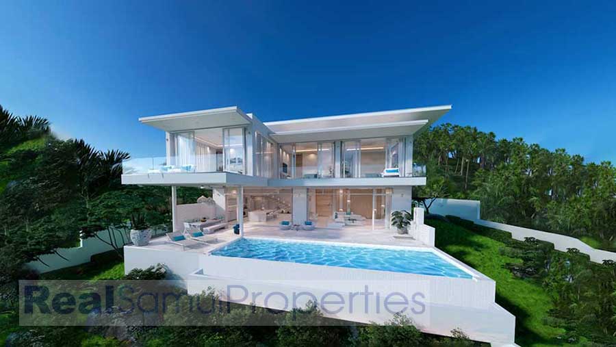 New 3 & 4-Bed Contemporary Sea View Pool Villas, Plai Laem
